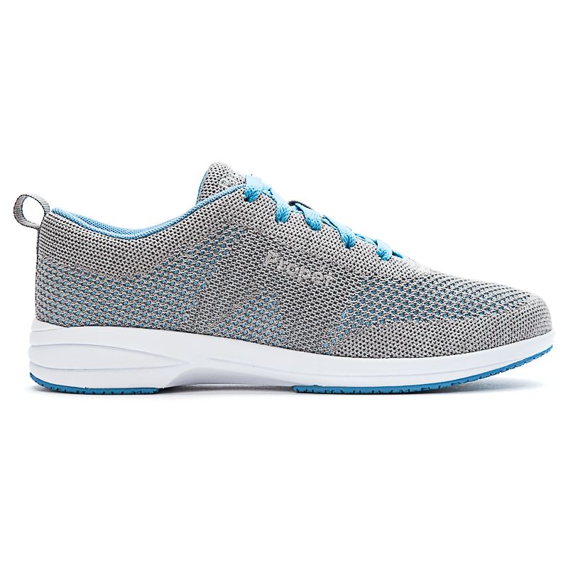 Propet Shoes Women's Washable Walker Evolution-Lt Grey/Lt Blue