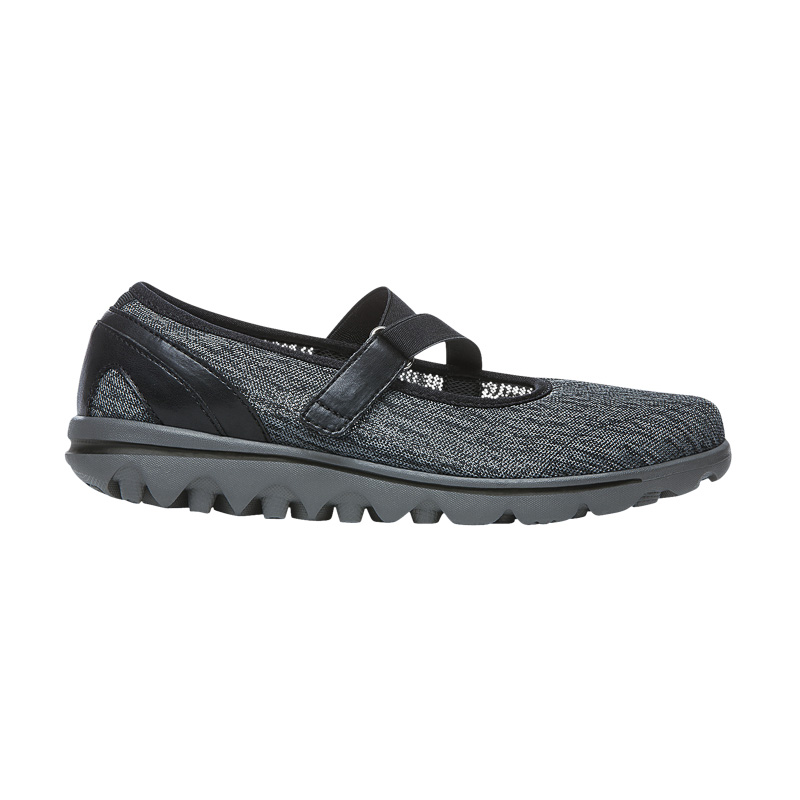 Propet Shoes Women's TravelActiv Mary Jane-Black/Grey Heather