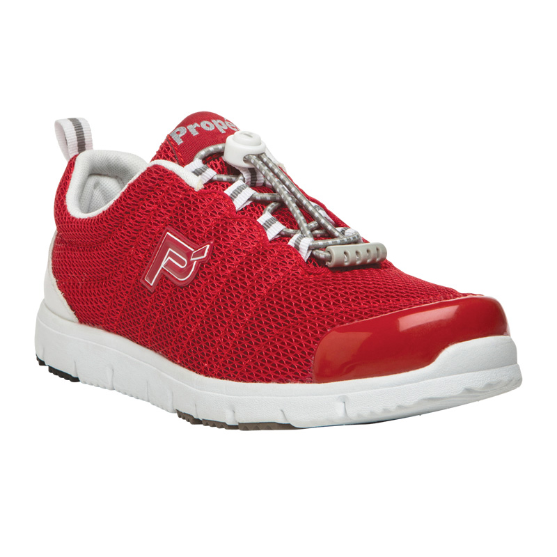 Propet Shoes Women's TravelWalker? II-Red/White Mesh